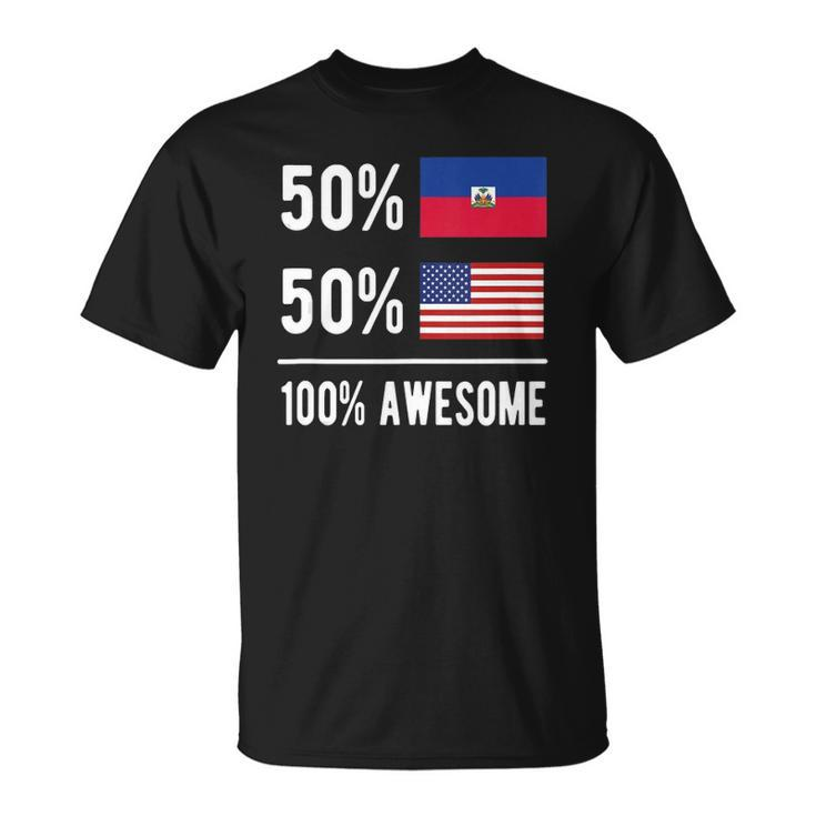 Proud Haitian American Flag Haiti Usa Unisex T-Shirt