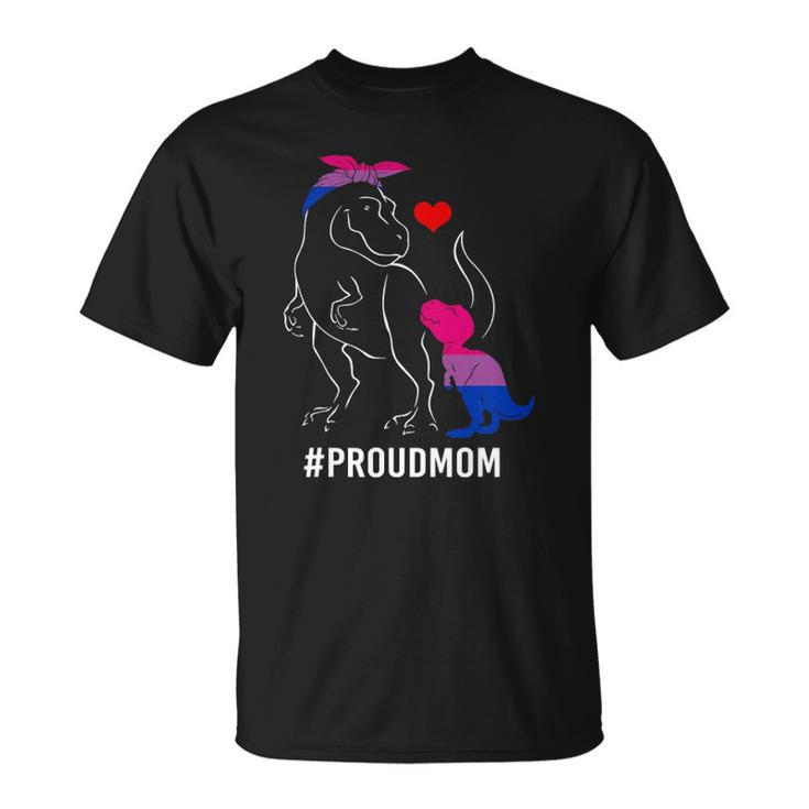 Proud Mom Dinosaurrex Mama Bisexual Pride Unisex T-Shirt