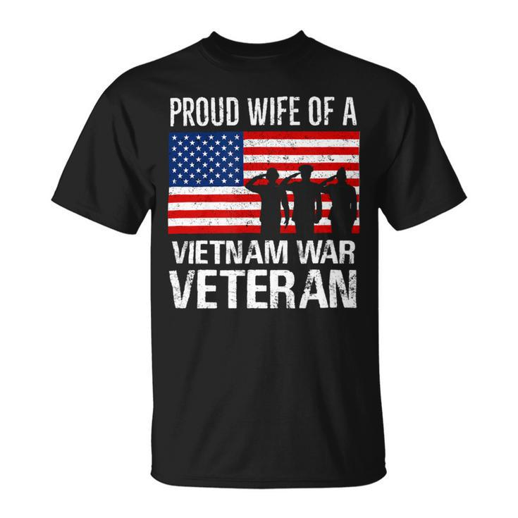 Proud Wife Vietnam War Veteran Husband Wives Matching Design Unisex T-Shirt
