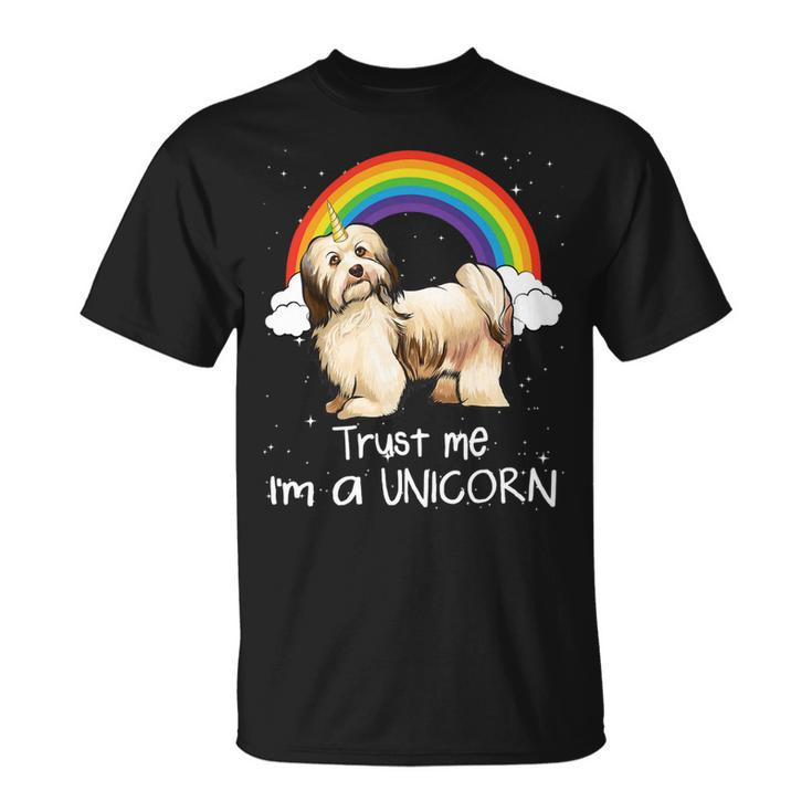 Rainbow Havanese Trust Me Im A Unicorn Dog Unisex T-Shirt