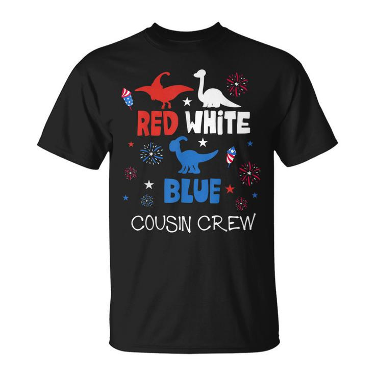 Red White & Blue Cousin Crew 4Th Of July Kids Usa Dinosaurs  Unisex T-Shirt