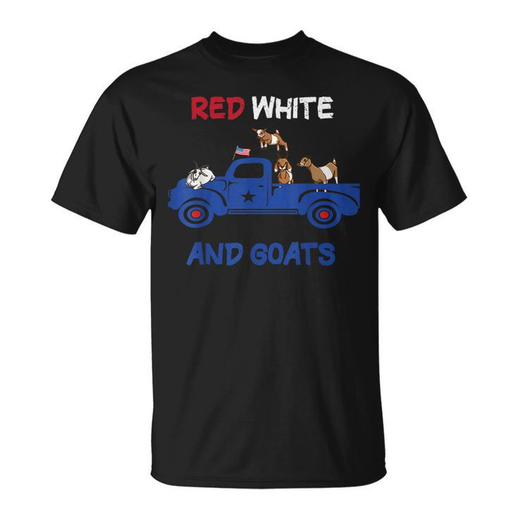 Red White And Goats 4Th Of July 2022  Unisex T-Shirt