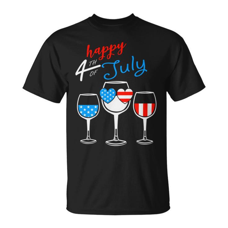 Red Wine  Blue  4Th Of July  Wine Red  White Blue Wine Glasses V4 Unisex T-Shirt