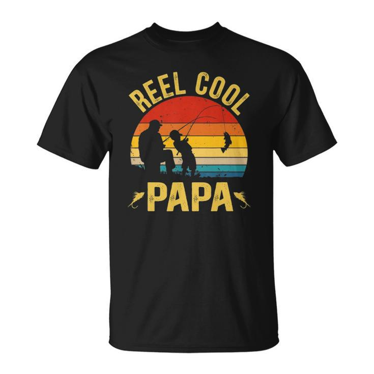 Reel Cool Papa  Funny Fishing Fathers Day Unisex T-Shirt