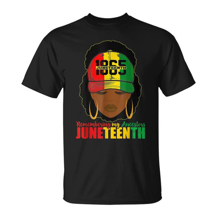 Remembering My Ancestors Junenth Black Women Black Pride  Unisex T-Shirt