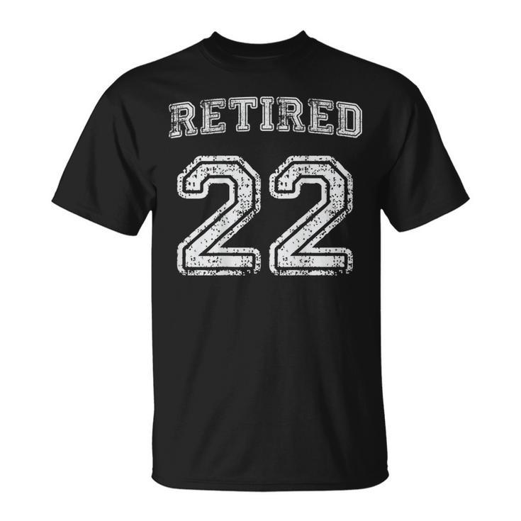 Retired 22 Coach 2022 Retirement Jersey-Style Name Number T-shirt