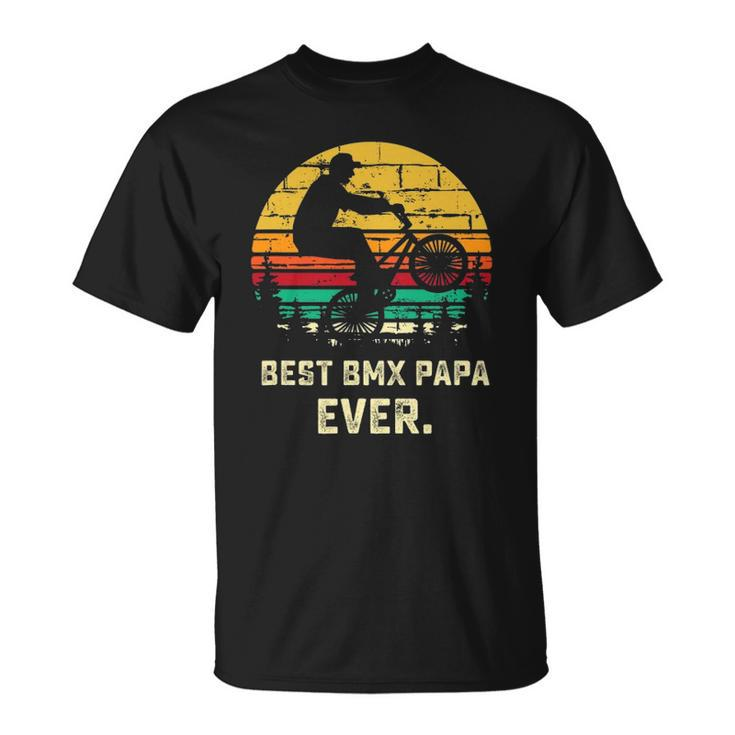 Retro Bmx Papa Freestyle Bike Funny Fathers Day Gift Unisex T-Shirt