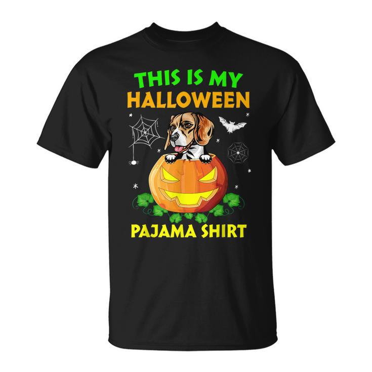 Retro This Is My Halloween Pajama  Beagle  Unisex T-Shirt