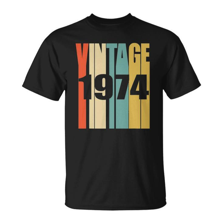 Retro Vintage 1974  48 Yrs Old Bday 1974 48Th Birthday Unisex T-Shirt