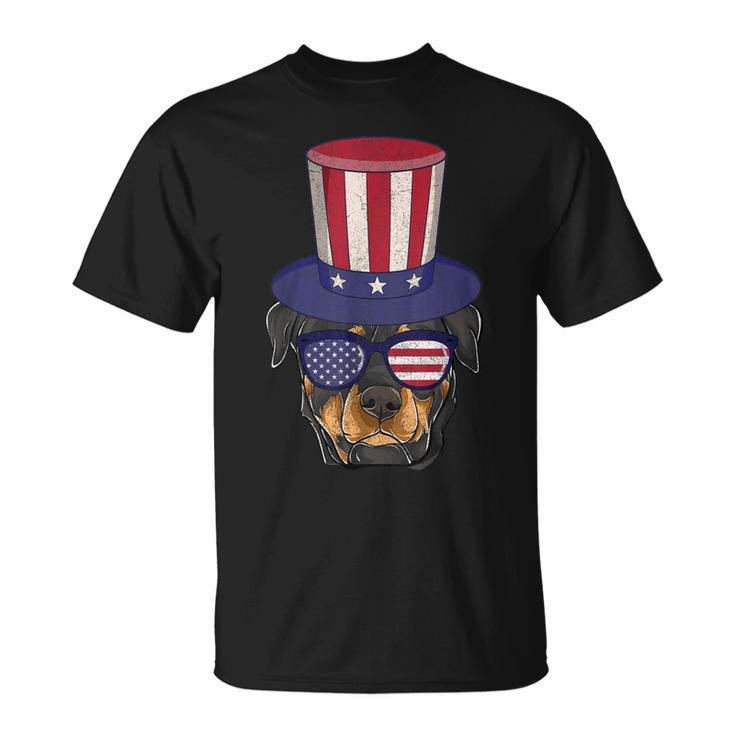 Rottweiler Patriotic Dog Mom & Dad  4Th Of July Usa  Unisex T-Shirt
