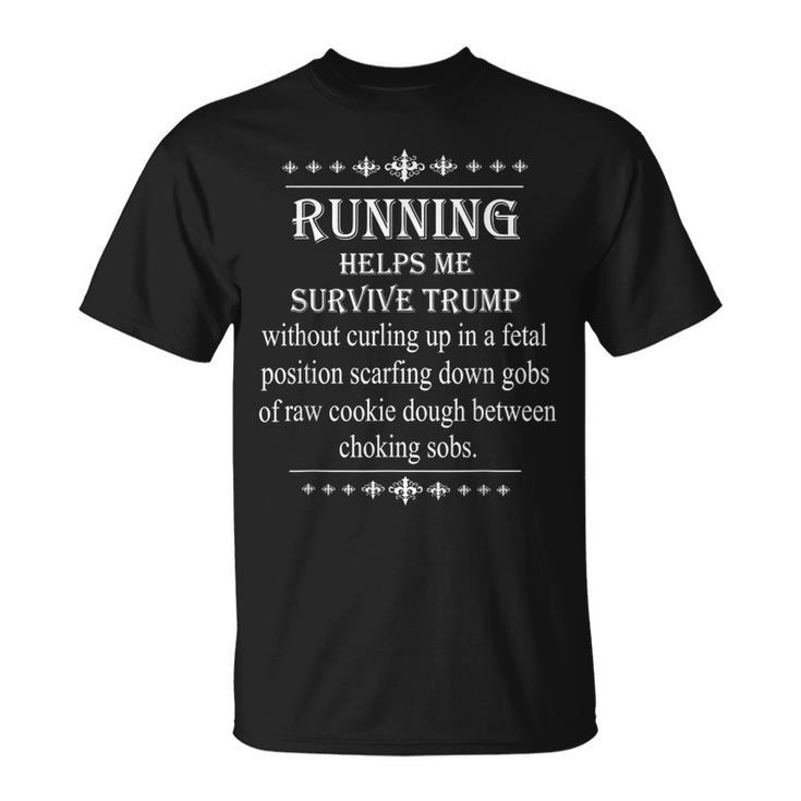 Running To Survive Trump Cookie Dough Funny Politics Unisex T-Shirt
