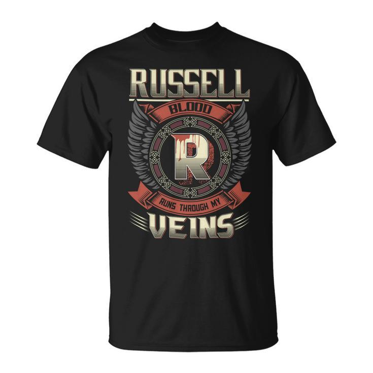 Russell Blood  Run Through My Veins Name V5 Unisex T-Shirt