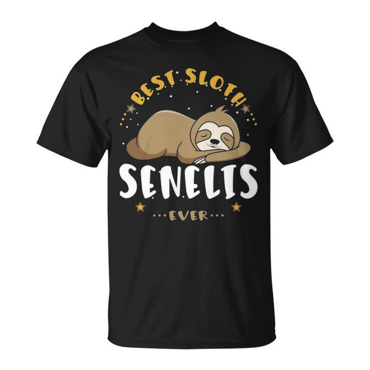 Senelis Grandpa Best Sloth Senelis Ever T-Shirt