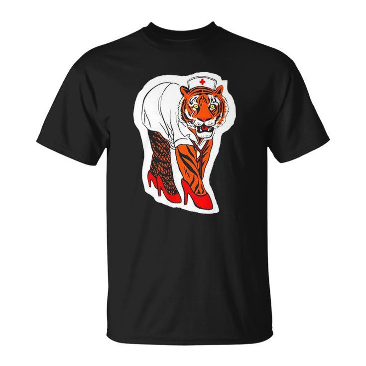 Sexy Tiger Nurse Tiger Lover Gift Unisex T-Shirt