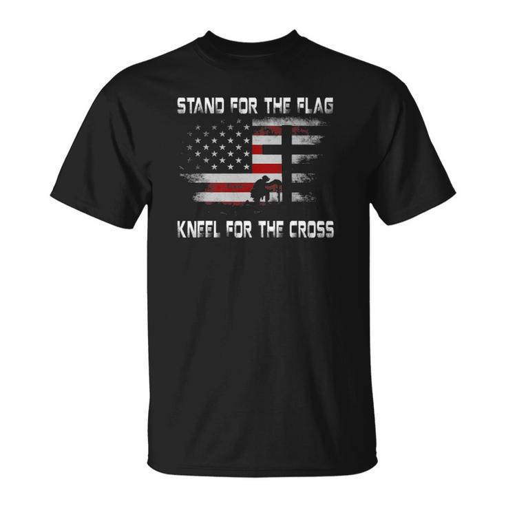 Stand For The Flag Kneel For The Cross 4Th Of July Unisex T-Shirt