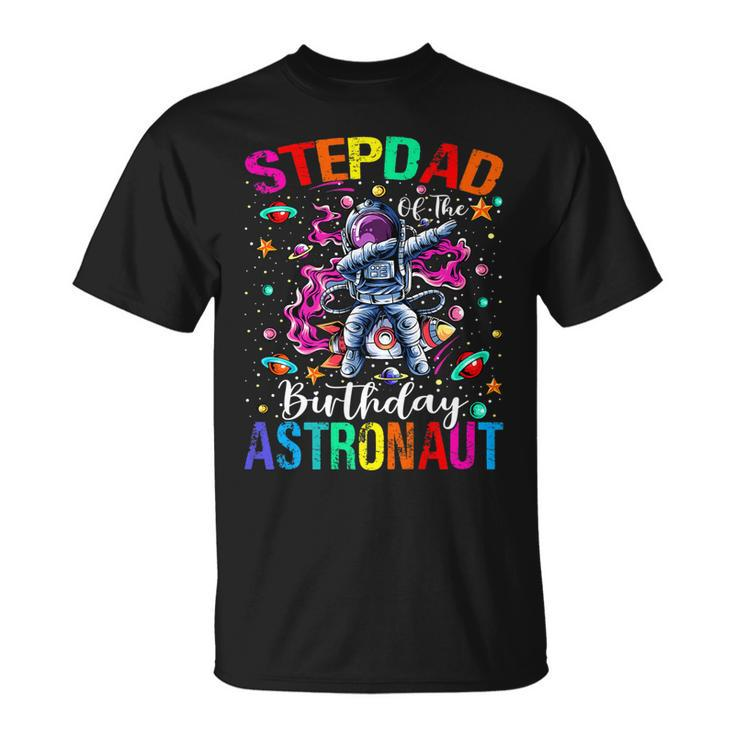 Stepdad Of The Birthday Astronaut Boy Space Theme Kids   Unisex T-Shirt
