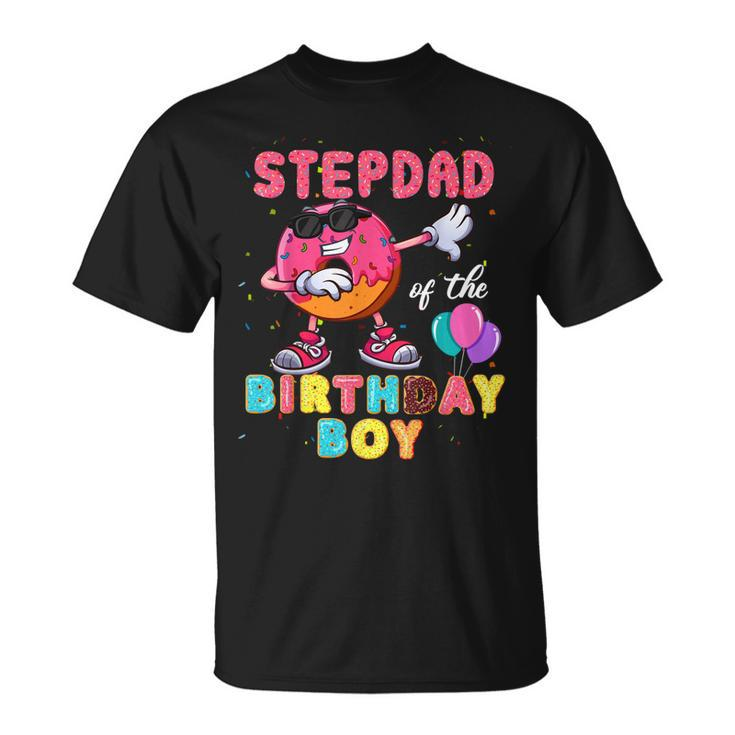 Stepdad Of The Birthday Boy  Donut Dab Birthday  Unisex T-Shirt