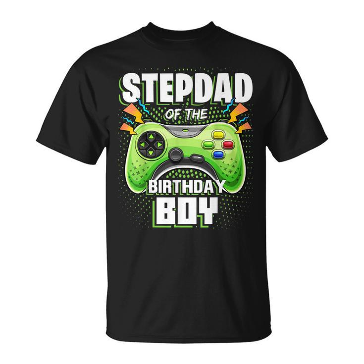 Stepdad Of The Birthday Boy Matching Family Video Game Party  Unisex T-Shirt