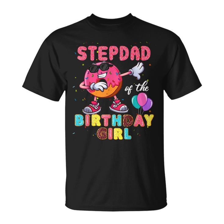 Stepdad Of The Birthday Girl  Donut Dab Birthday  Unisex T-Shirt