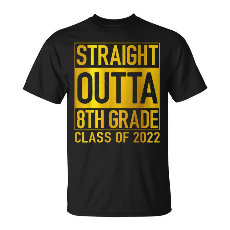 Straight Outta 8Th Grade Graduation 2022 Class Eighth Grade V3 Unisex T-Shirt