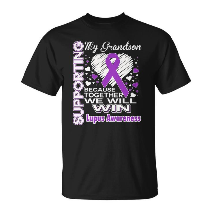 Supporting My Grandson - Lupus Awareness Unisex T-Shirt