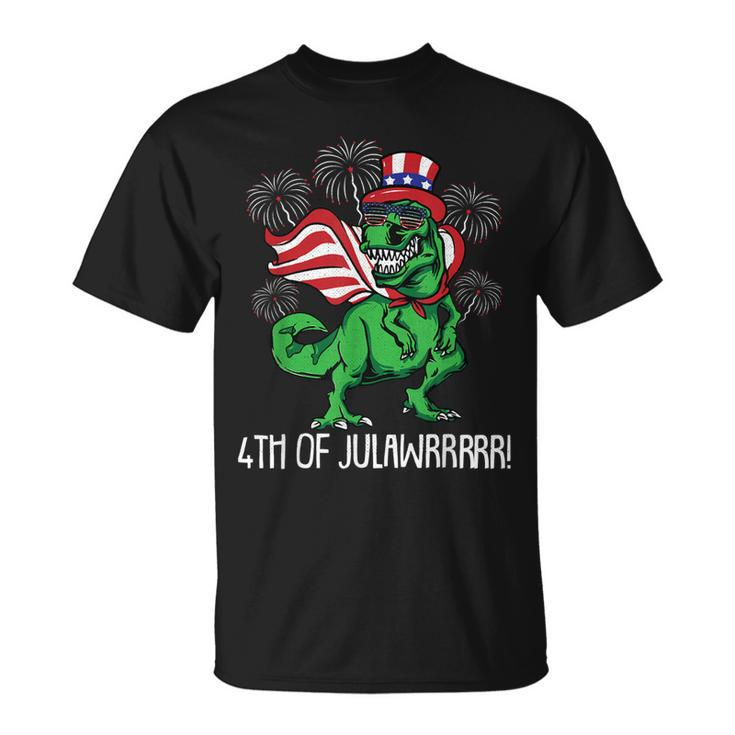 T-Rex American Flag 4Th Of July Funny Rawr Patriotic Dino  Unisex T-Shirt