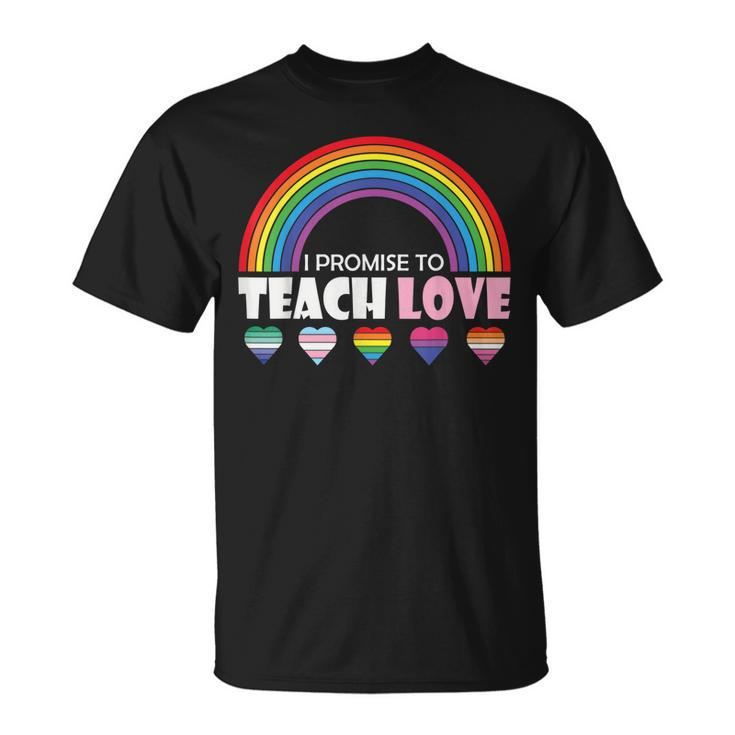 Teacher Ally Lgbt Teaching Love Rainbow Pride Month  Unisex T-Shirt