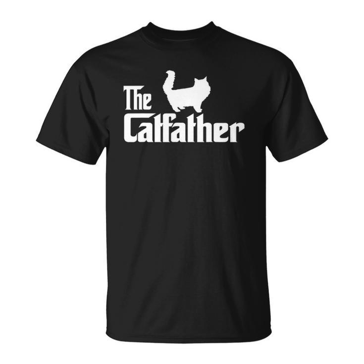 The Catfather Persian Cat Lover Funny Father Cat Dad Unisex T-Shirt