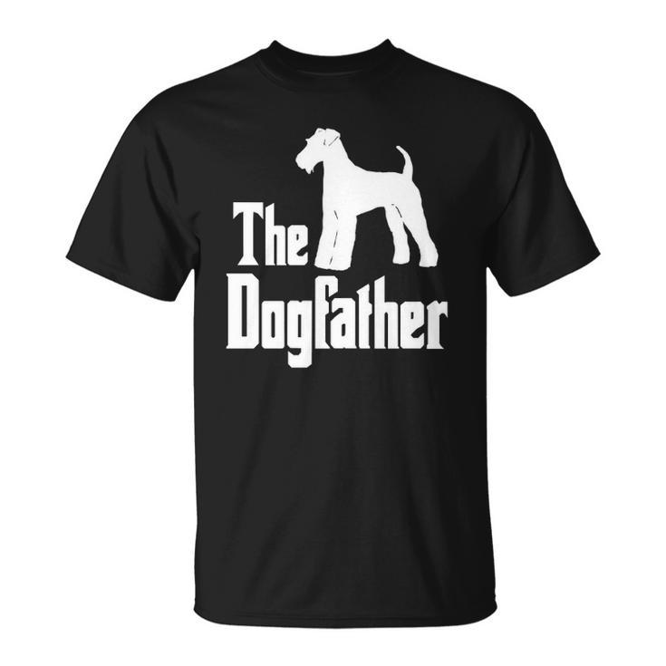 The Dogfather Airedale Terrier Silhouette Funny Gift Idea Classic Unisex T-Shirt