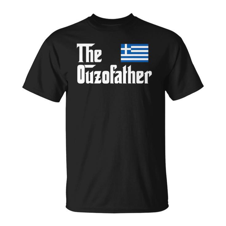 The Ouzo Father Funny Greek Flag Gift Unisex T-Shirt