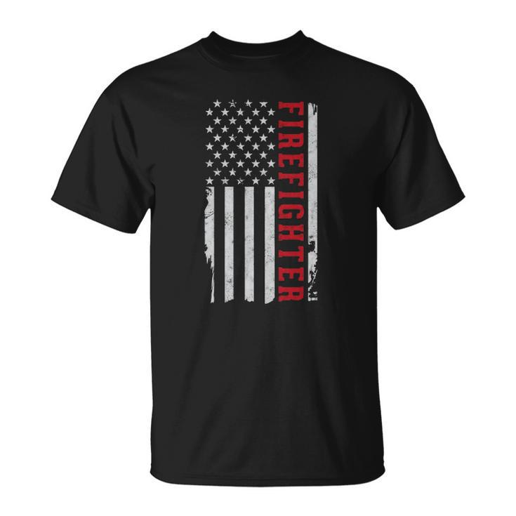 Thin Red Line Usa Flag Firefighter Gift For 4Th Of July  Unisex T-Shirt