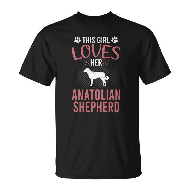 This Girl Loves Her Anatolian Shepherd Dog Lover Unisex T-Shirt