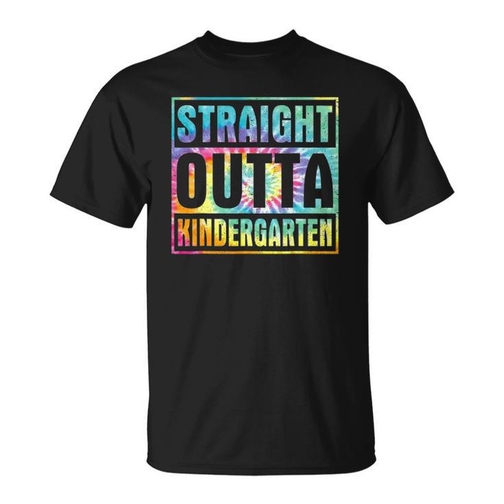 Tie Dye Straight Outta Kindergarten Class Of 2022 Graduation Unisex T-Shirt
