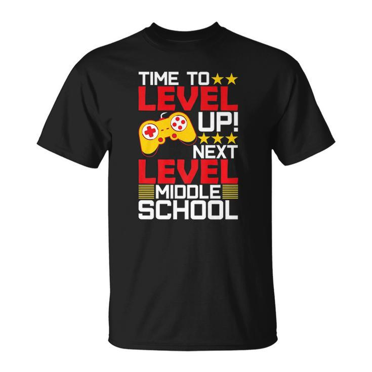 Time To Level Up Middle School Video Gamer Graduation  Unisex T-Shirt