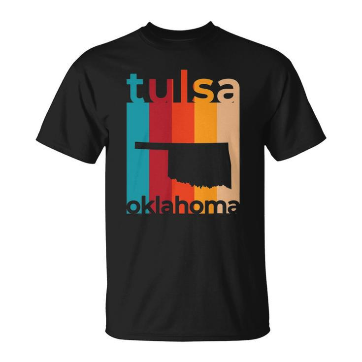 Tulsa Oklahoma Vintage Ok Retro Cutout Unisex T-Shirt
