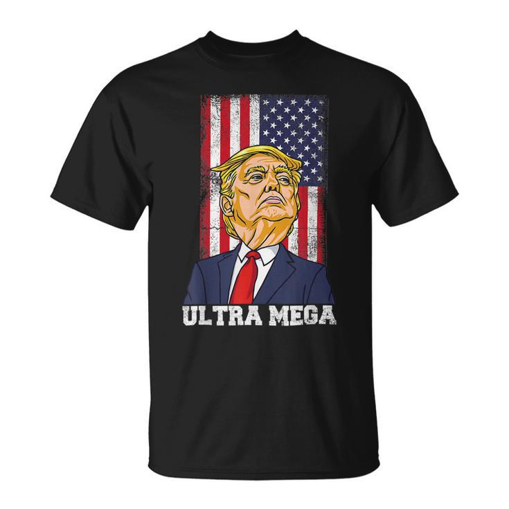 Ultra Maga Shirt Funny Anti Biden Us Flag Unisex T-Shirt