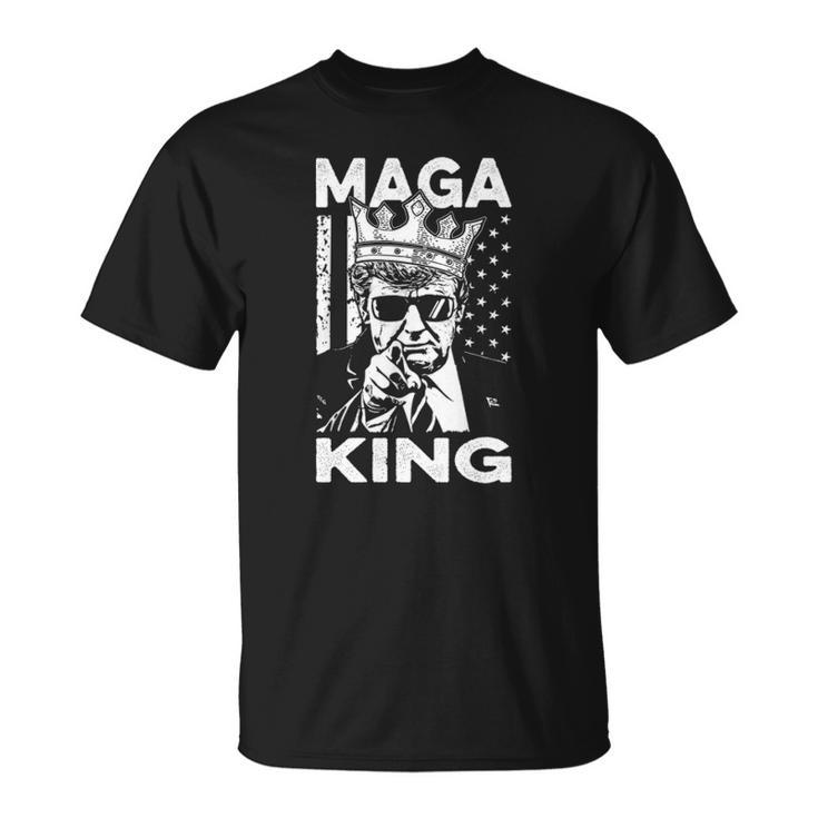 Ultra Maga Us Flag Donald Trump The Great Maga King  Unisex T-Shirt