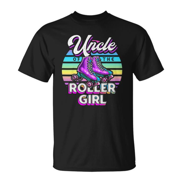 Uncle Of Roller Girl Roller Skating Birthday Matching Family Unisex T-Shirt