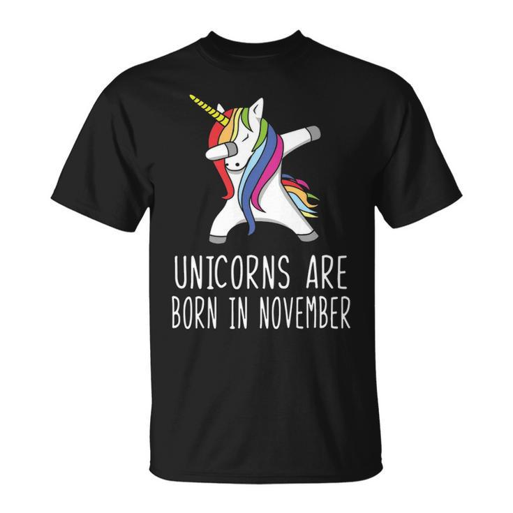 Unicorns Are Born In November Unisex T-Shirt