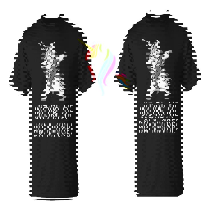 Unicorns Are Born In November Unisex T-Shirt