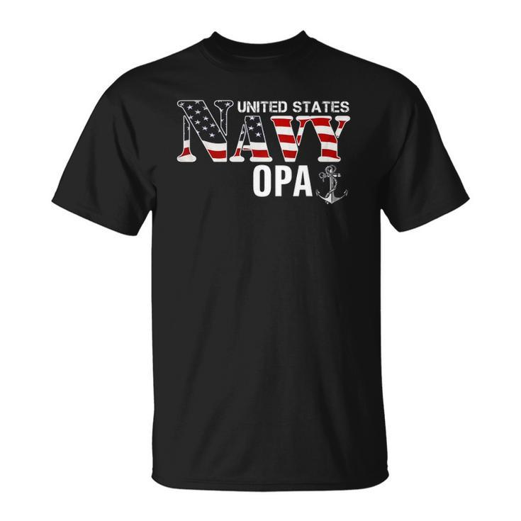United States Flag American Navy Opa Veteran Day Gift Unisex T-Shirt