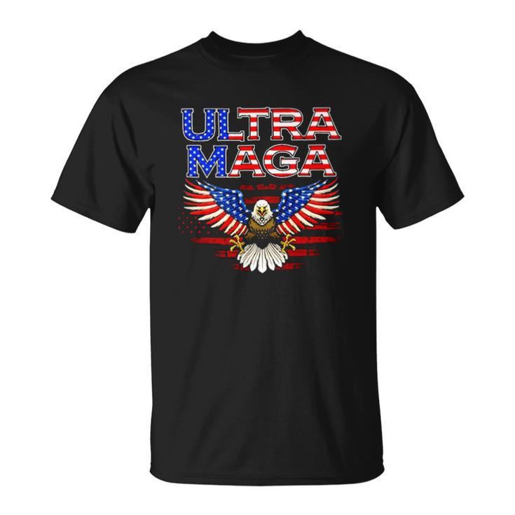 Us Bald Eagles Ultra Maga American Flag Patriotic Unisex T-Shirt