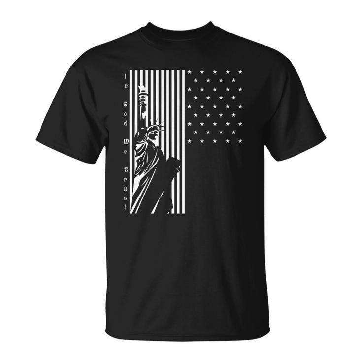 Usa Us Flag Patriotic 4Th Of July America Statue Of Liberty  Unisex T-Shirt