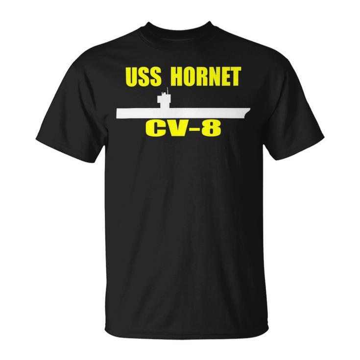 Uss Hornet Cv-8 Aircraft Carrier Sailor Veterans Day D-Day T-Shirt Unisex T-Shirt