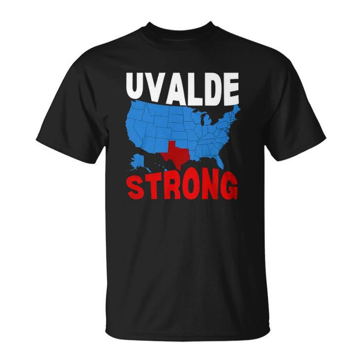 Uvalde Strong Gun Control Now  Pray For Texas Usa Map Unisex T-Shirt