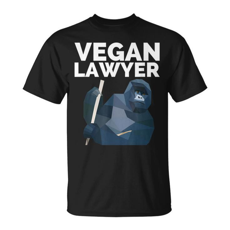 Vegan Lawyer Cute Gorilla Plant-Based T-shirt