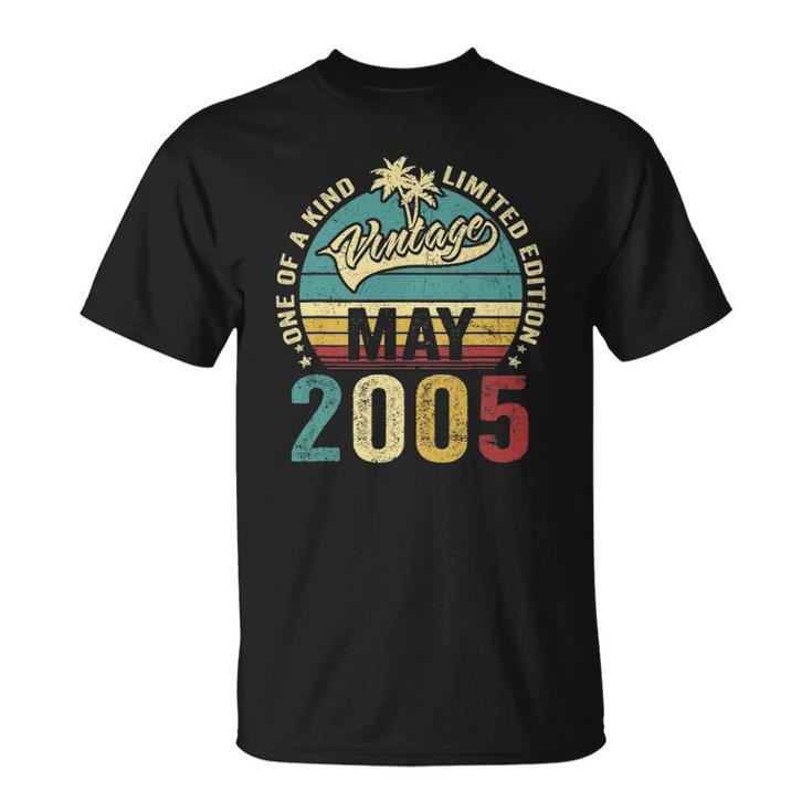 Vintage 17 Years Old May 2005 Decorations 17Th Birthday Unisex T-Shirt