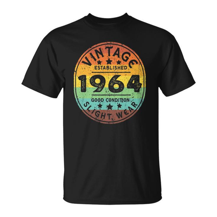 Vintage Established 1964 58Th Birthday Party Retro Men Unisex T-Shirt
