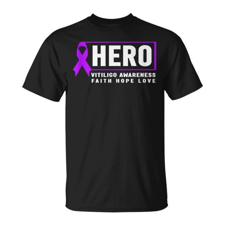 Vitiligo Awareness Hero  - Purple Vitiligo Awareness  Unisex T-Shirt