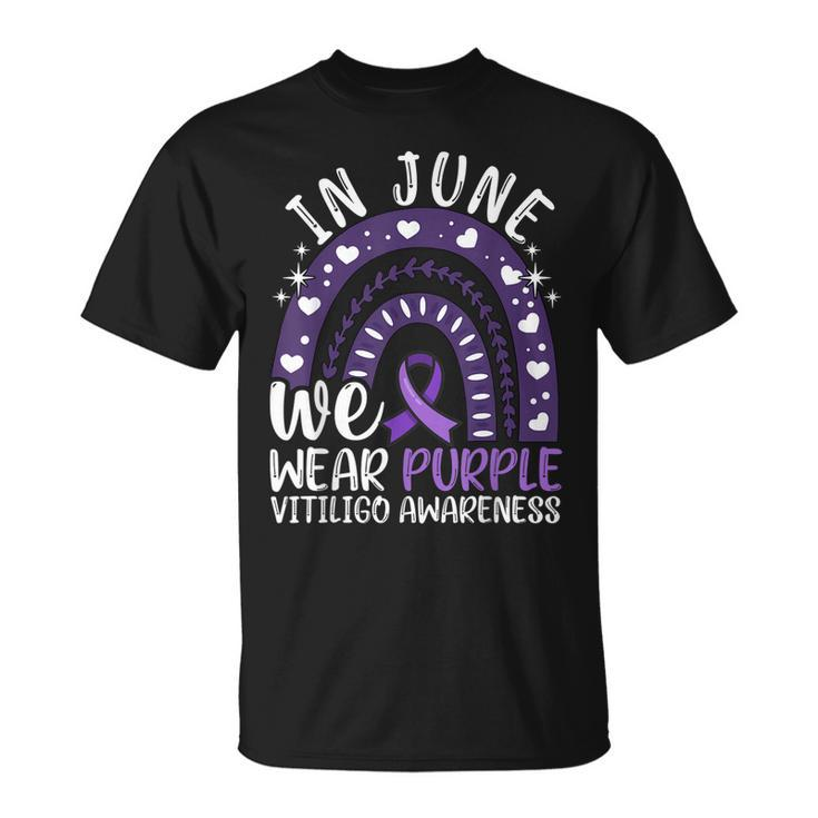 Vitiligo Awareness  In June We Wear Purple Ribbon  Unisex T-Shirt